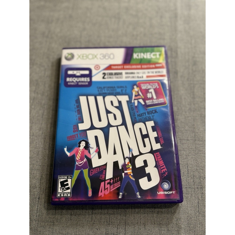 Just Dance 3 Microsoft Xbox 360 Kinect 2011‎ Target Edition With Manual Rated E